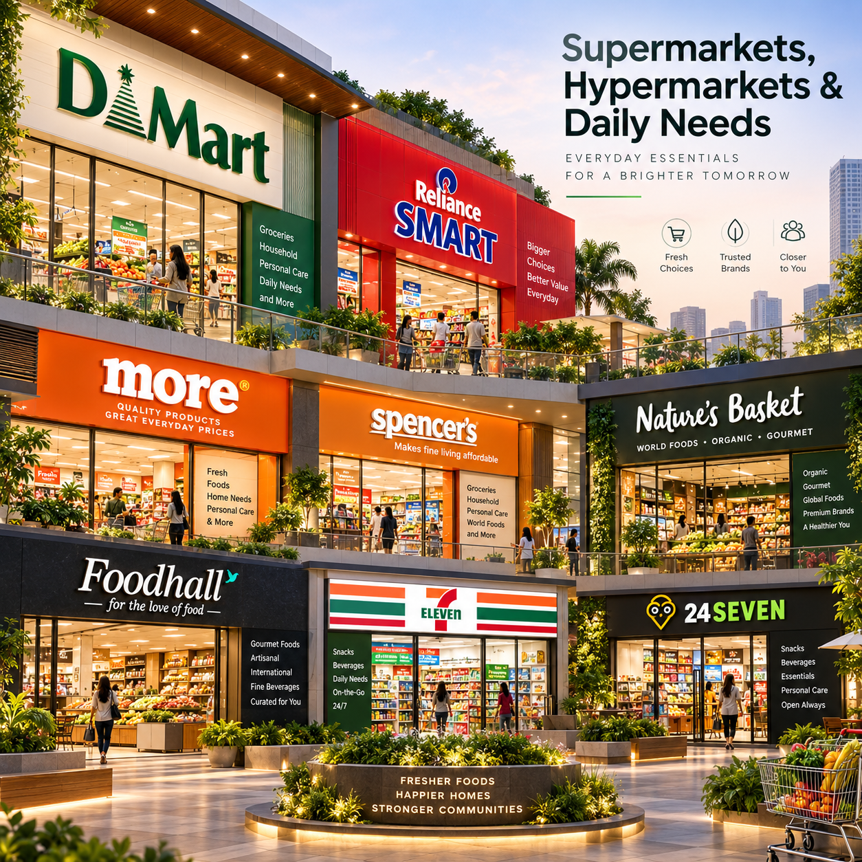 Supermarkets & Daily Needs